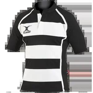 Gilbert maillot de rugby Xact Hooped noir blanc 3XL vêtements de sport