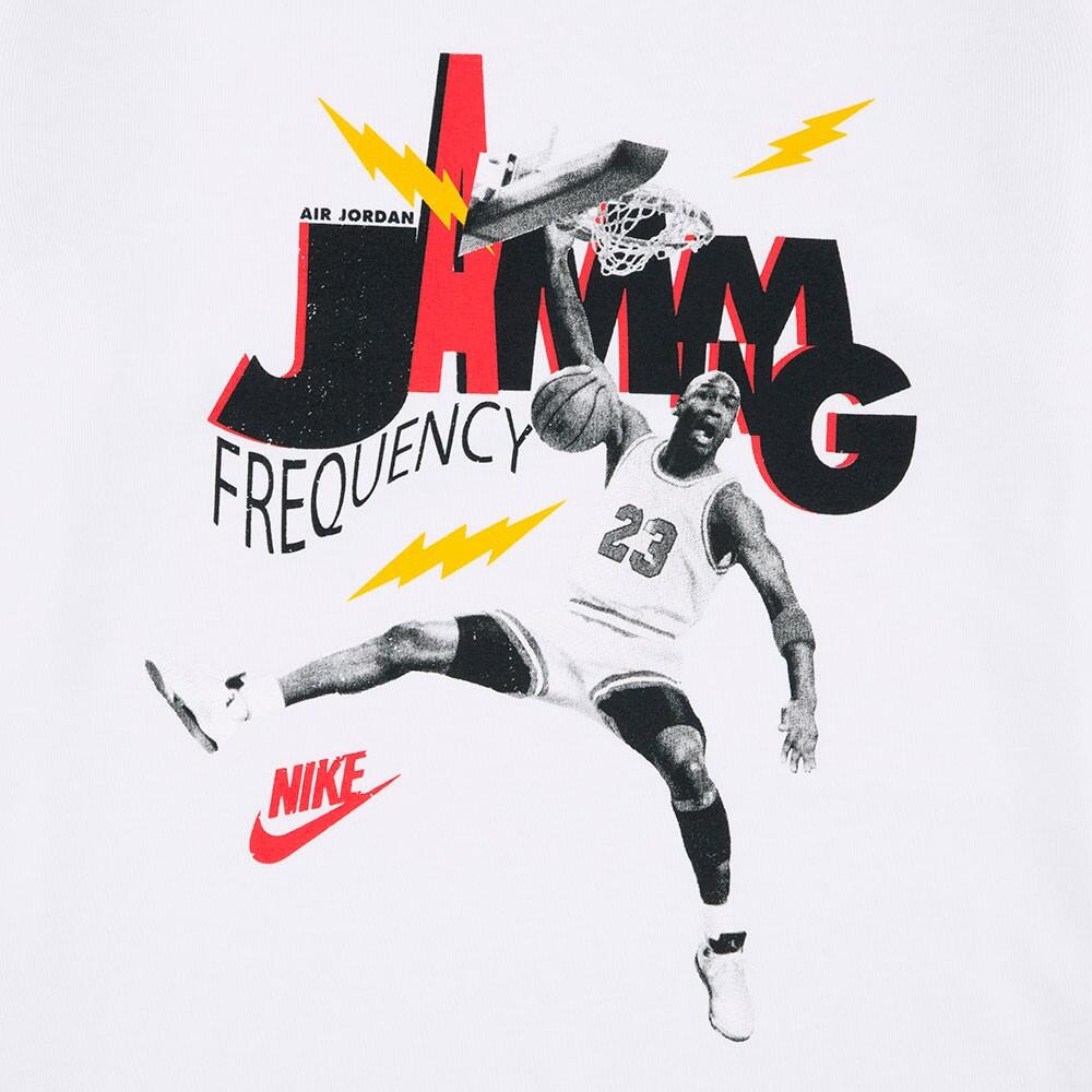 T-shirt ragazzo air jordan jdb mj jamming - bianco 3/4