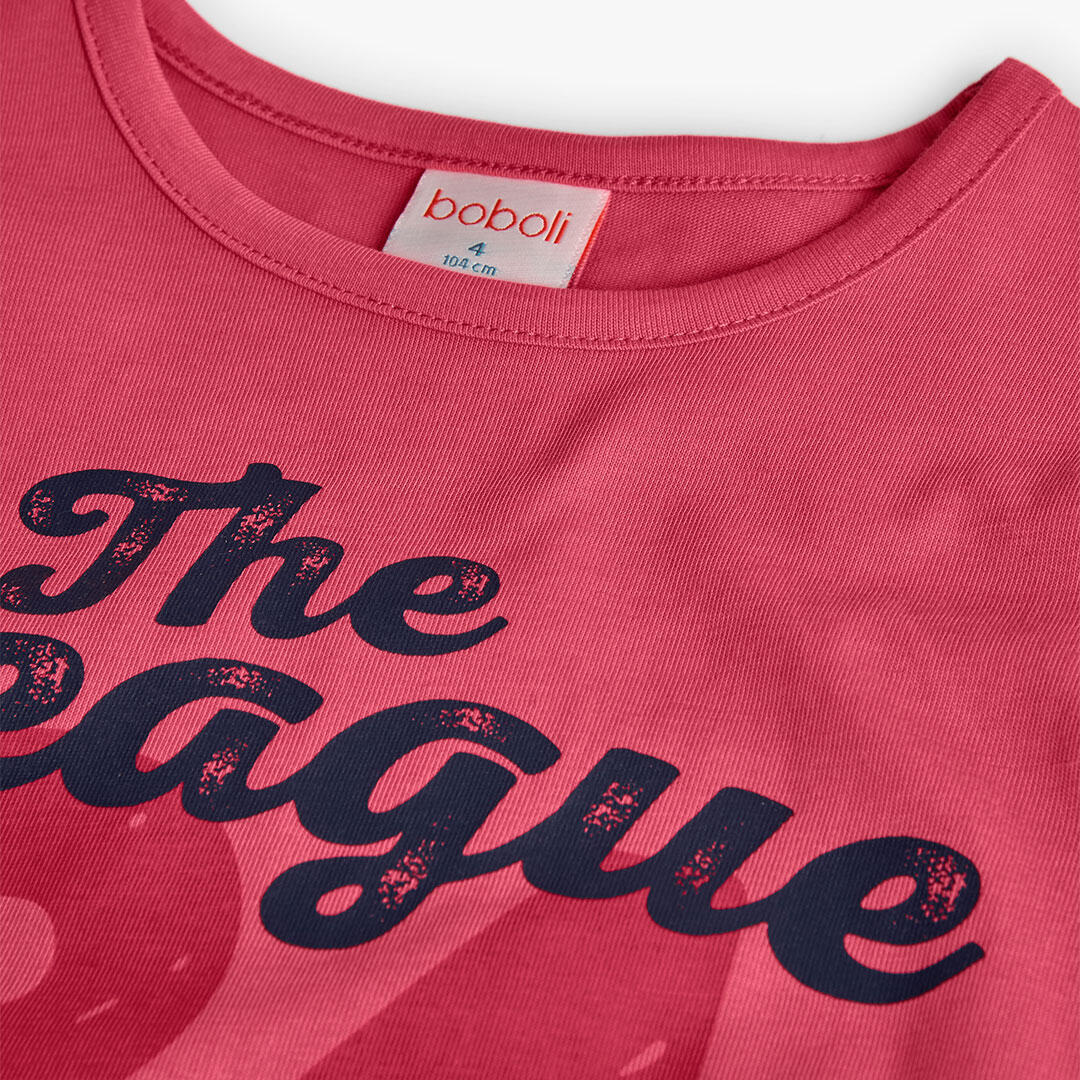 Camiseta Gimnasia Niña Boboli Rojo 3/4