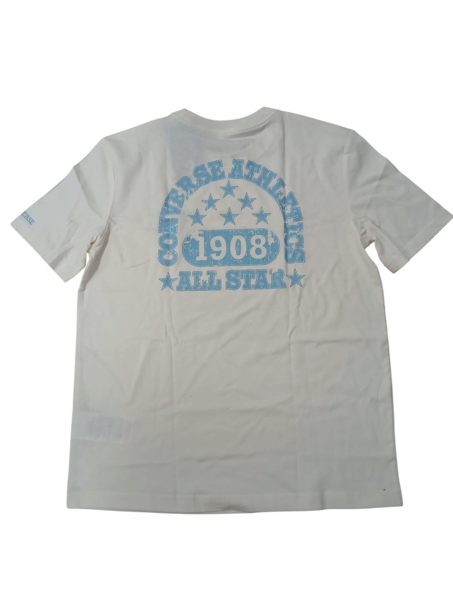 T-shirt ragazzo converse frontback distressed- beige 2/2