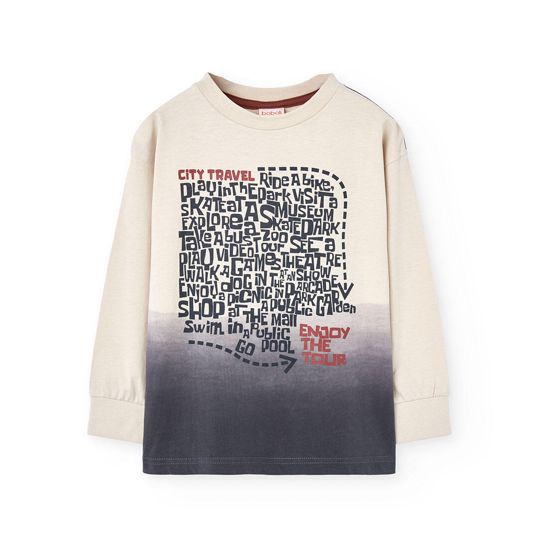 Camiseta Gimnasia Niño Boboli Beige 1/4