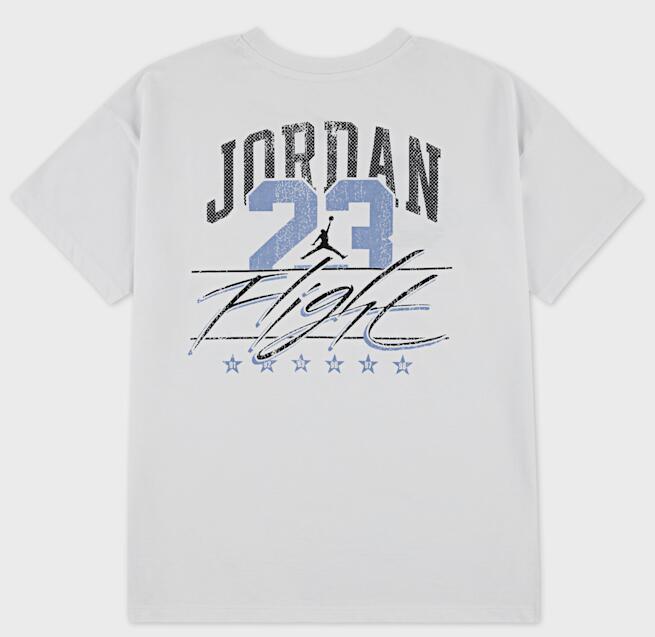 T-shirt ragazza jordan distressed colligiate - bianco 2/5