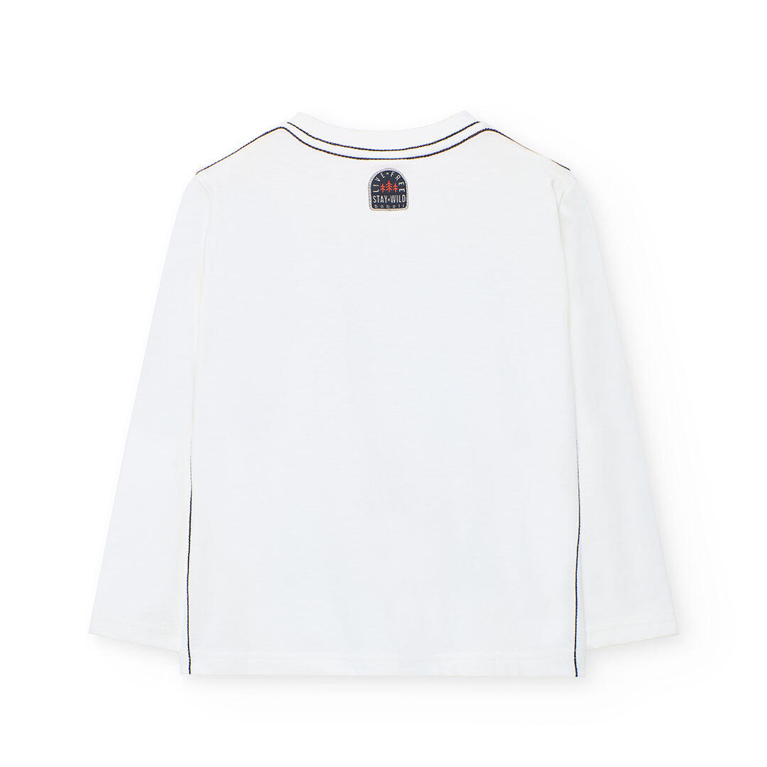 Camiseta Gimnasia Niño Boboli Blanco 2/4