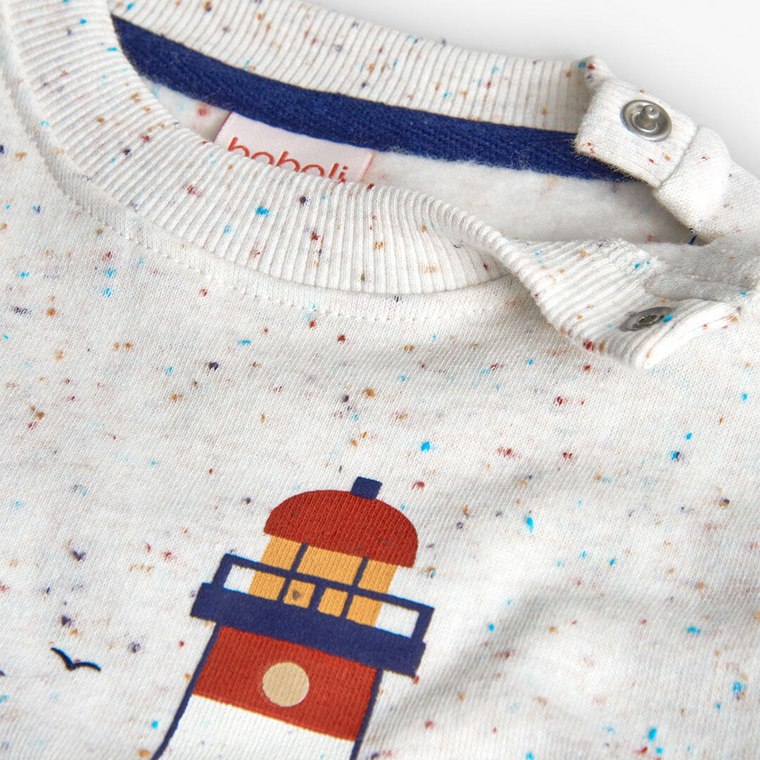 Sudadera Gimnasia Niño Boboli Blanco 3/4