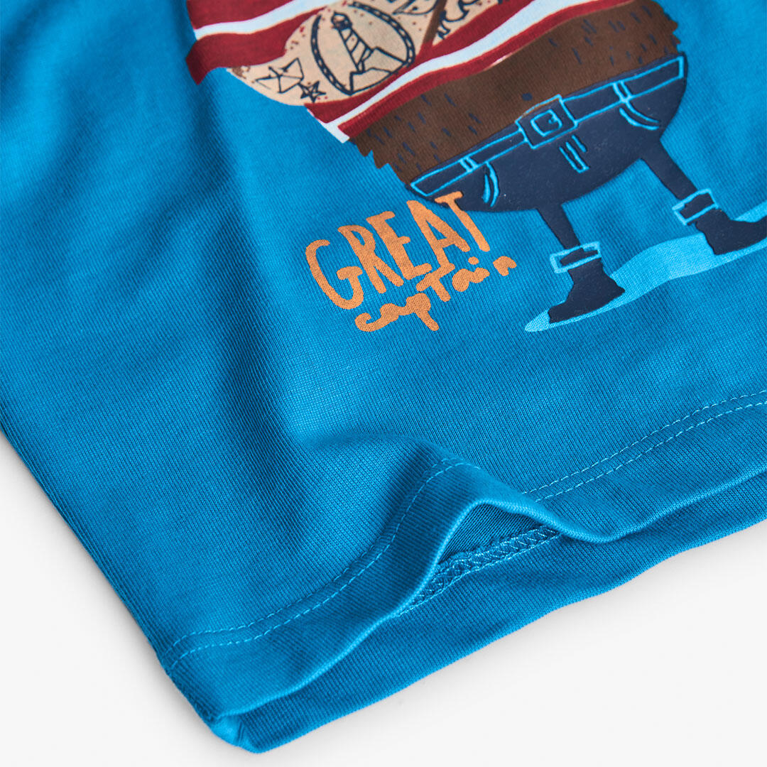 Camiseta Gimnasia Niño Boboli Azul 4/4