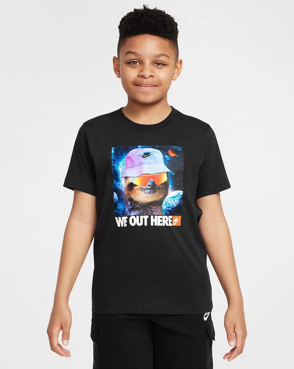 T-shirt ragazzo nike tee sloth - nero 1/4