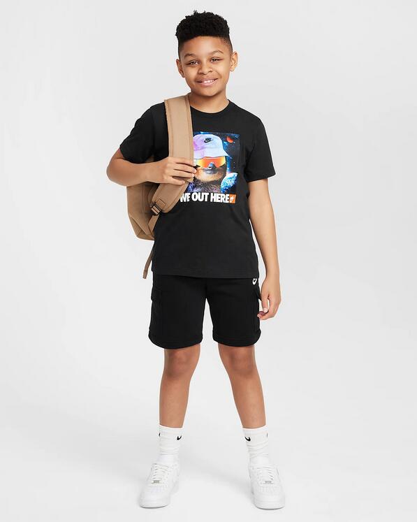 T-shirt ragazzo nike tee sloth - nero 4/4