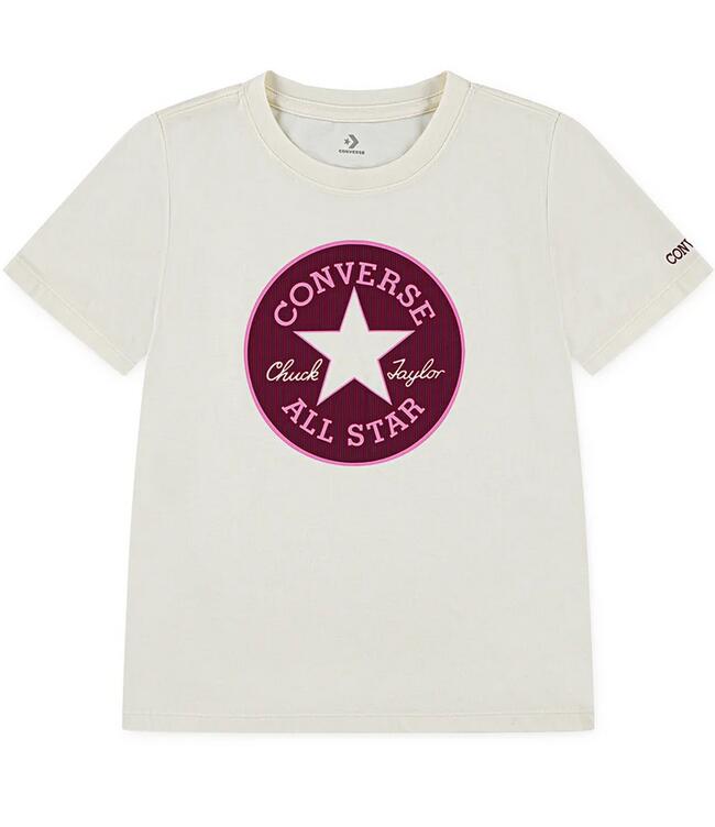 T-shirt ragazza converse youth dissected classic - beige 1/4