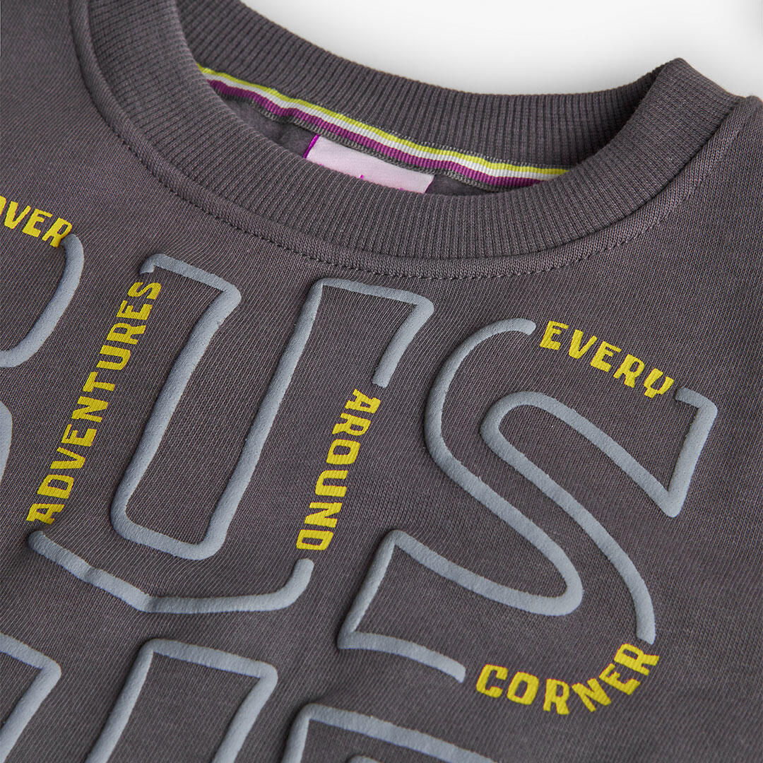 Sudadera Gimnasia Niño Boboli Gris 3/4