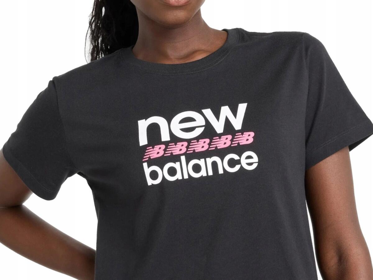 KOSZULKA damska NEW BALANCE WT51540BK bawełniana czarna sportowa S 5/5
