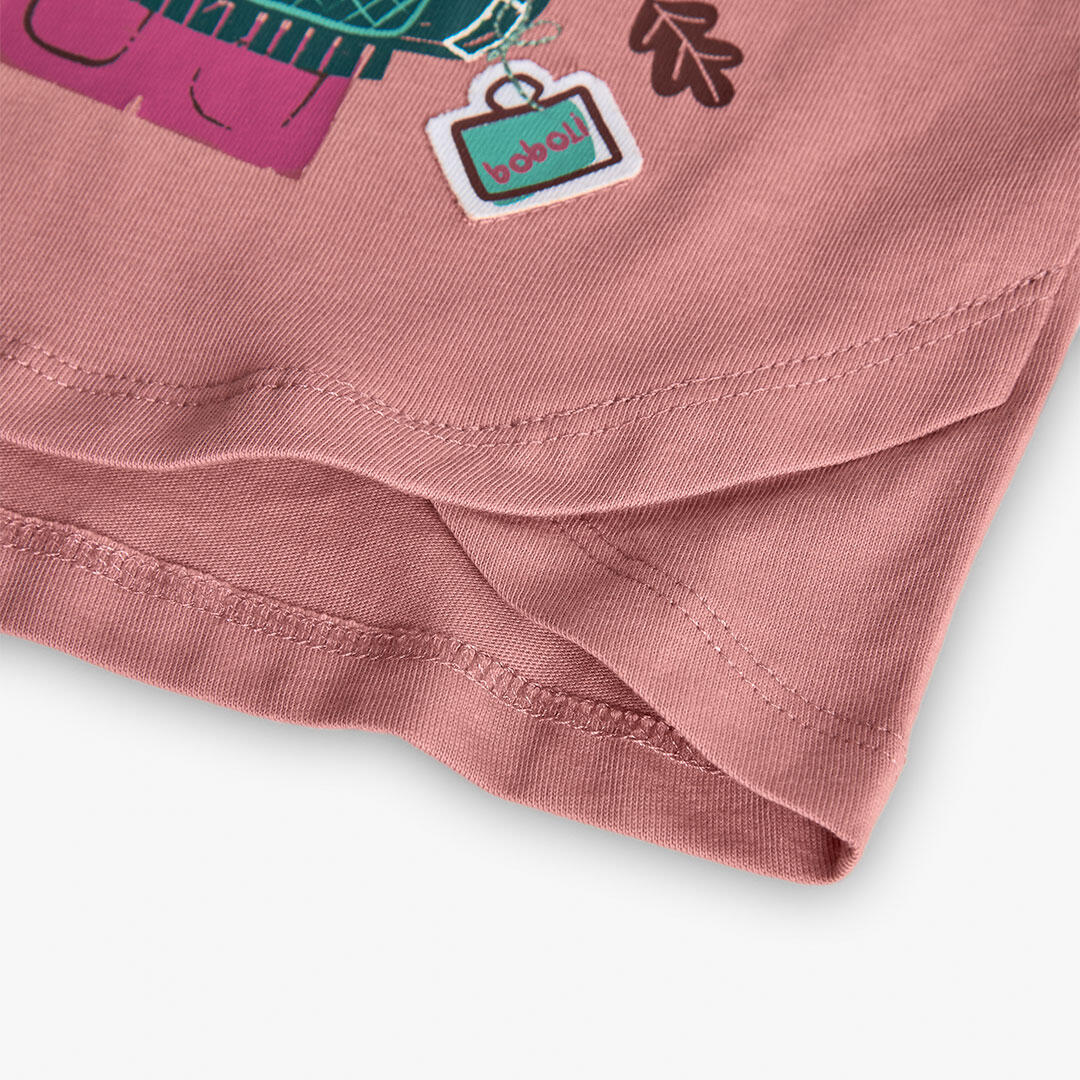 Camiseta Gimnasia Niña Boboli Rosa 4/4