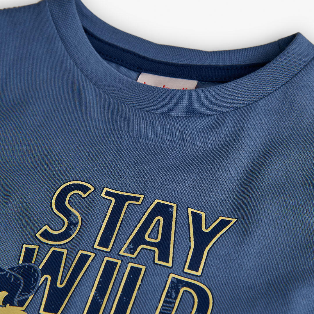 Camiseta Gimnasia Bebé Boboli Azul 3/4