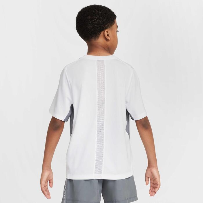 T-shirt ragazzo nike swoosh dri-fit - bianco 2/7