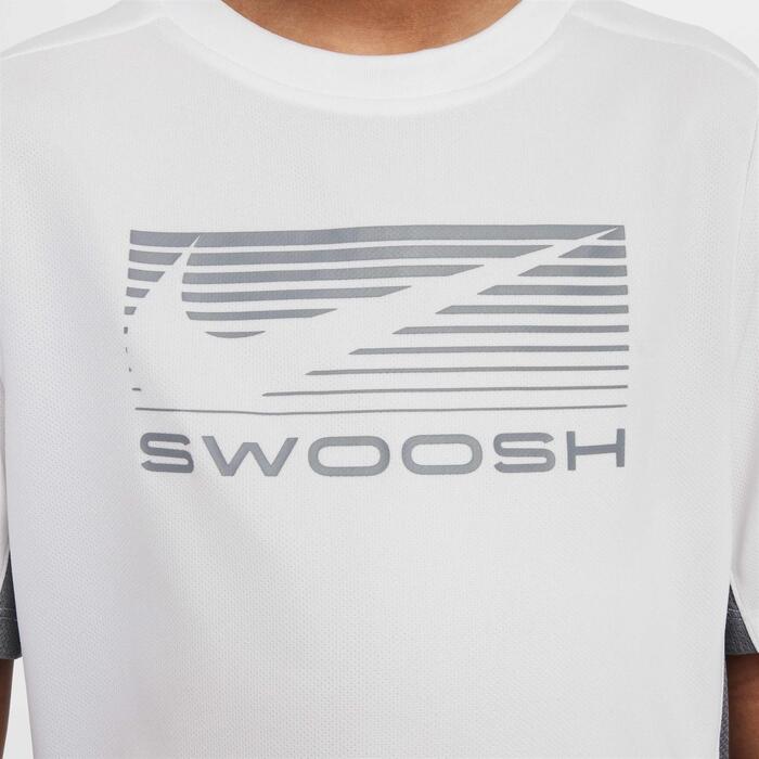 T-shirt ragazzo nike swoosh dri-fit - bianco 5/7