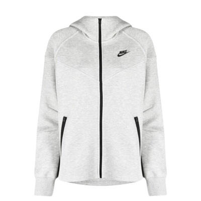 Dames effen full zip hoodie (grijs)
