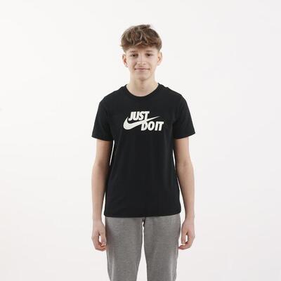 T-shirt ragazzo nike just do it - nero