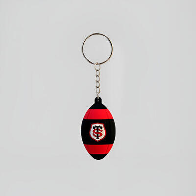 Schlüsselanhänger Rugbyball Stade Toulousain Leder