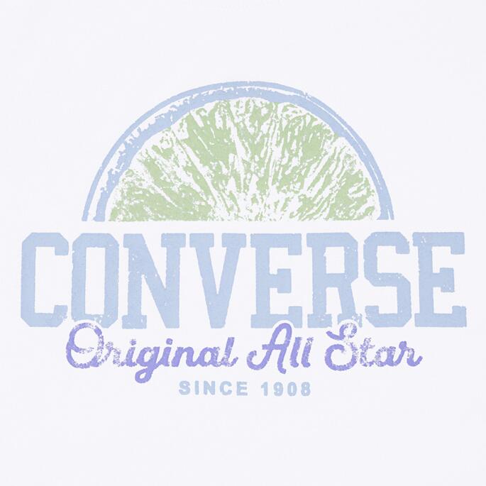 T-shirt ragazza converse cnvg front back fruit boxy tee - bianco 3/3