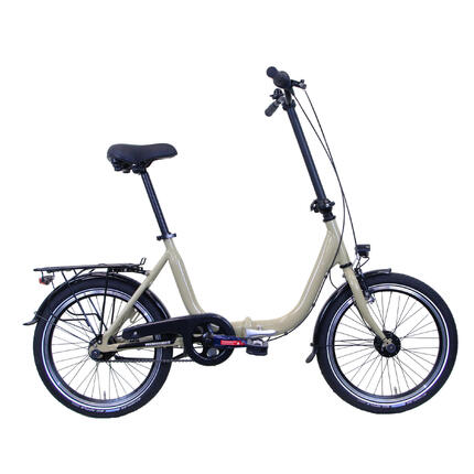 Rower miejski składak 20" 7 biegowy kremowy