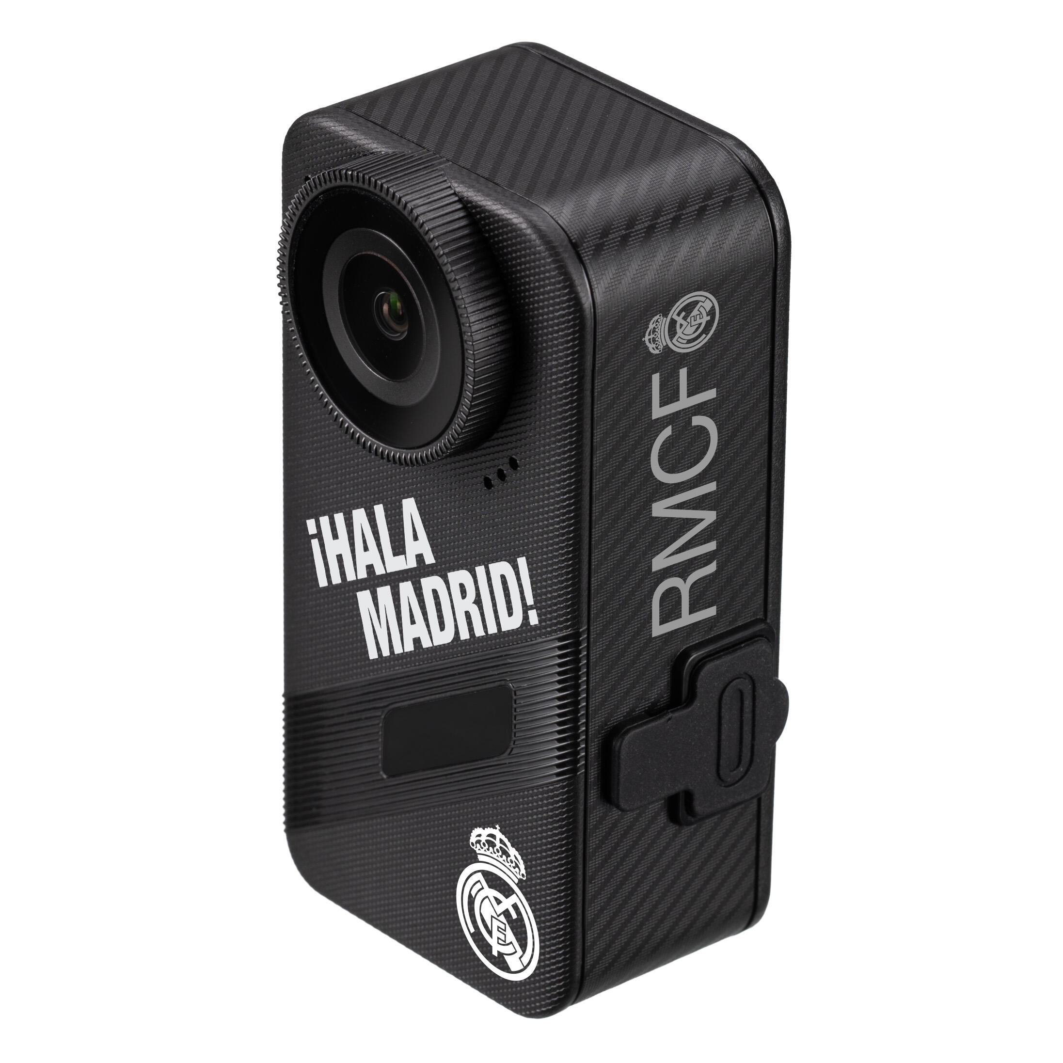 Câmara de ação Real Madrid 4K Pocket – Vídeos alta definição, resistente à água 3/4