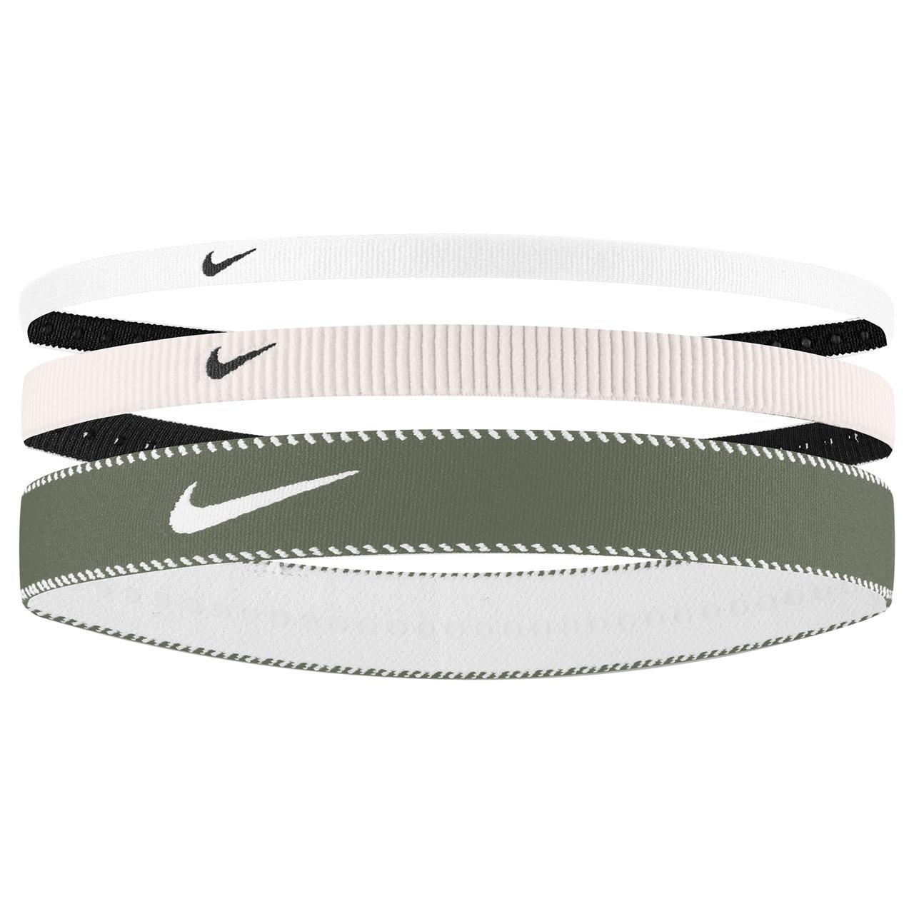 NIKE Fascia Per Capelli Misto Misura Confezione 3 Nike Classic Rosa Chiaro Bianco
