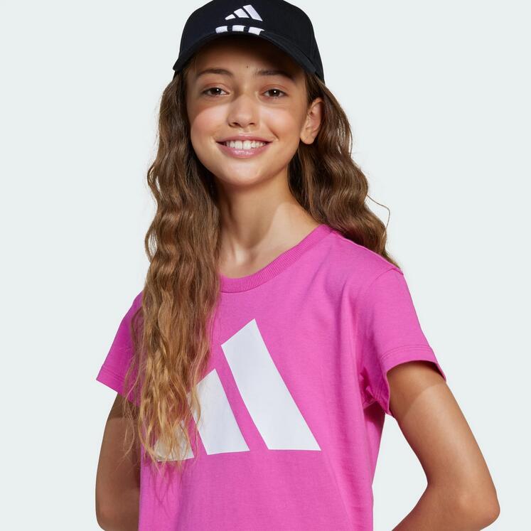 T-shirt ragazza adidas big logo - fucsia 6/6