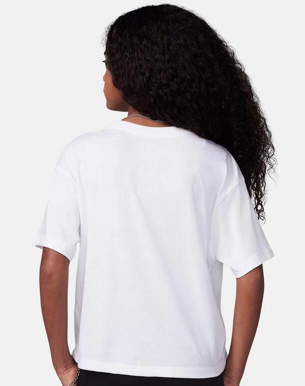 T-shirt ragazza jordan brooklyn essentials - bianco 2/2