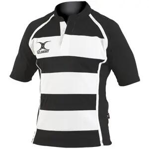 Gilbert maillot de rugby Xact Hooped noir blanc 3XL vêtements de sport