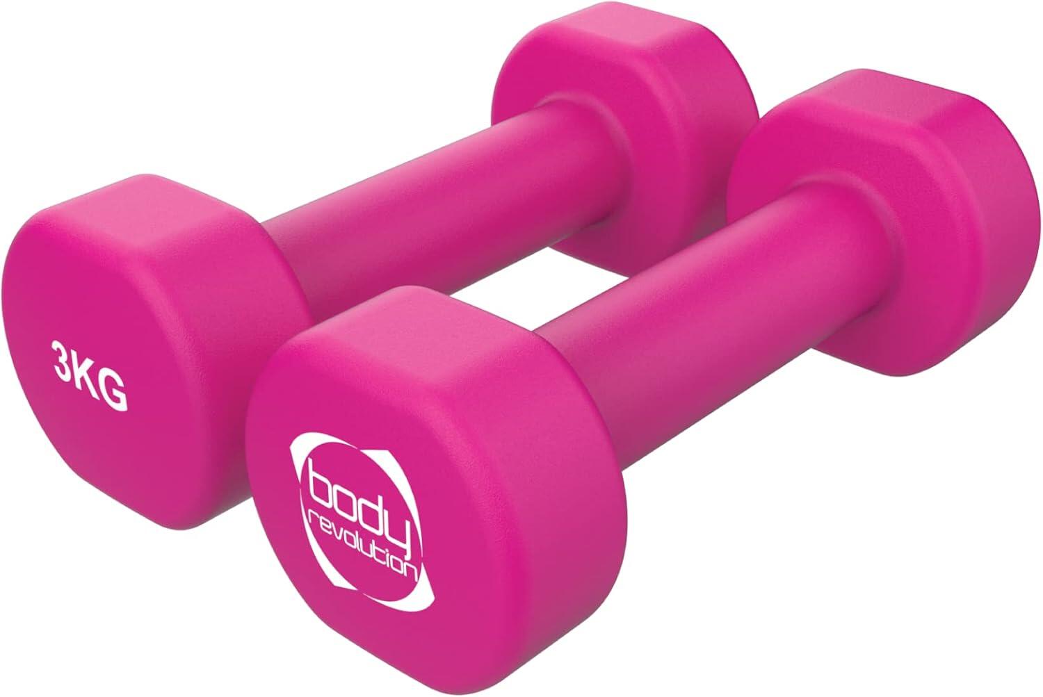 Conjunto de halteres de neoprene de 12 kg com suporte 3/5