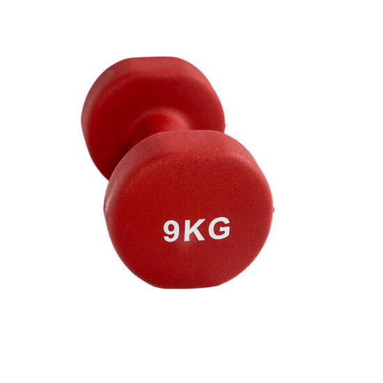Paire d’haltères en néoprène - Rouge - 9 kg
