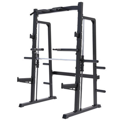 Smith machine met half rack - max. 300 kg belastbaar - optrekstang &