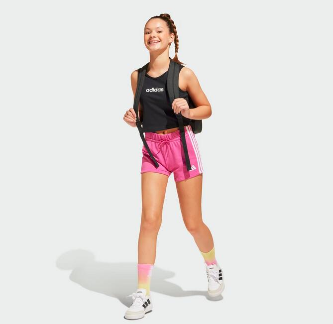 Pantaloncino ragazza adidas essentials logo - fucsia 2/6