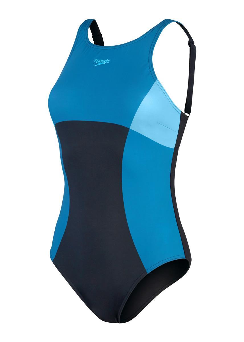 Strój Kąpielowy Speedo Shaping Enlace Printed – Czarno-Niebieski – Rozmiar 36