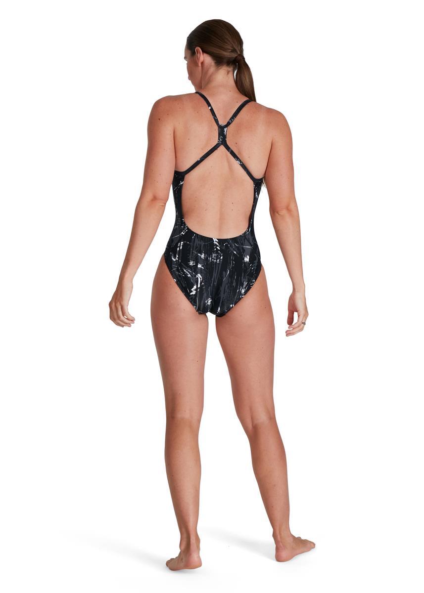 Maillot de bain Speedo Allover Rippleback - Noir/Anthracite/Blanc - Taille 28 3/6