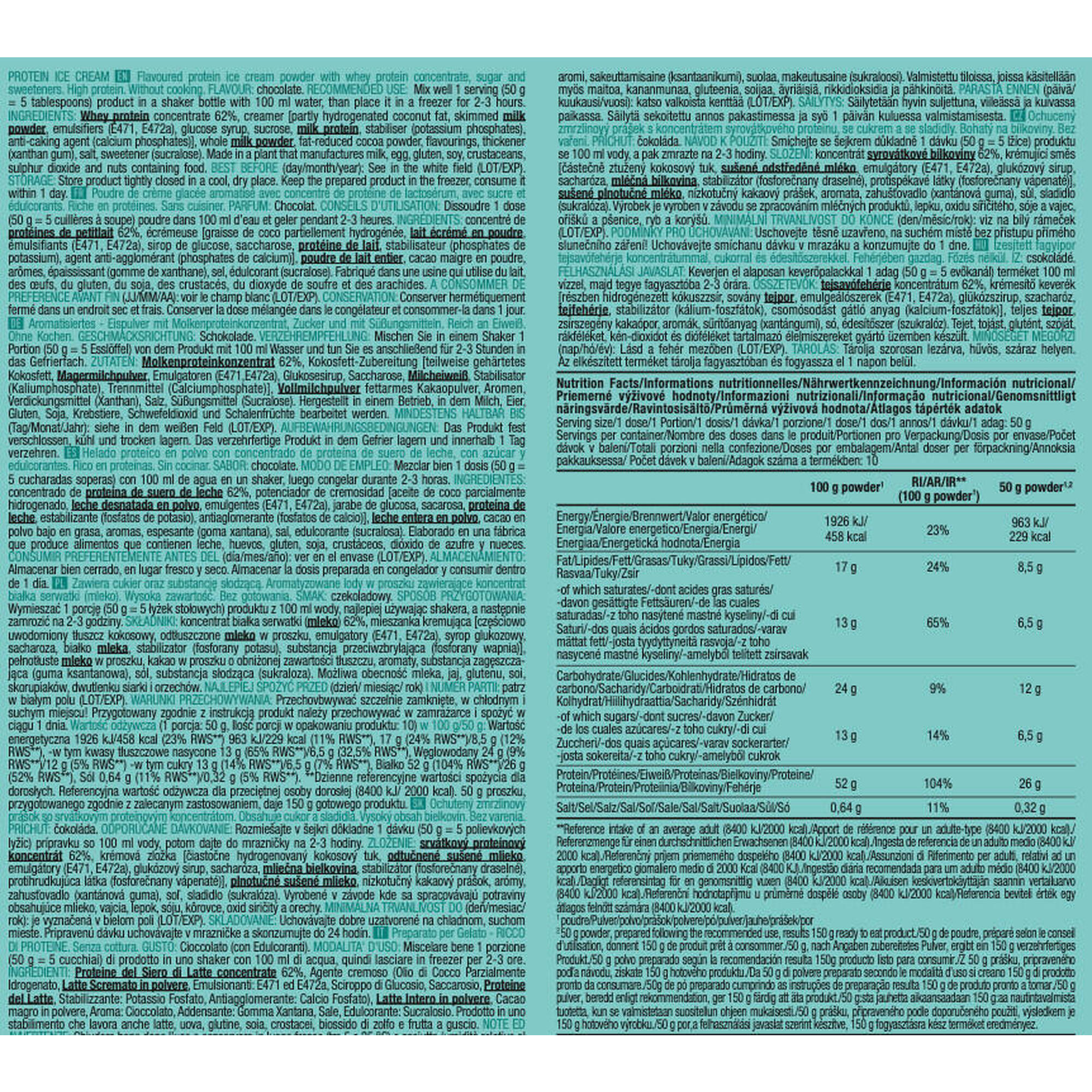 Biotechusa - Préparation Protéinée - Protein Ice Cream - Chocolat 500g - Dessert Protéiné - 500 G - Decathlon