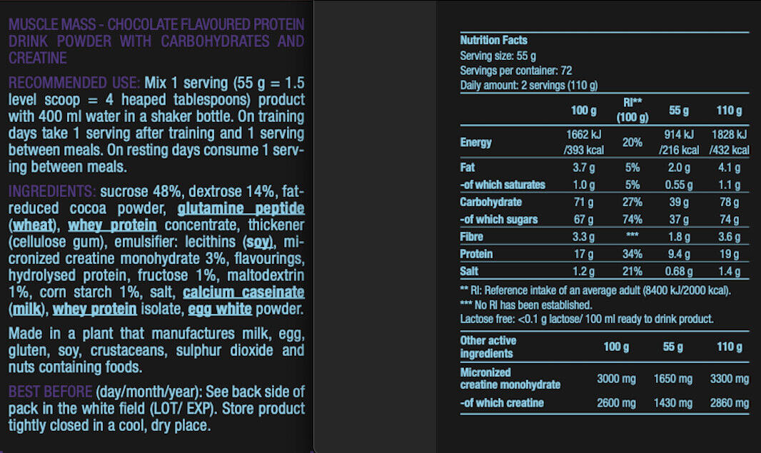 Hard gainer - Muscle Mass - Cioccolato 3/5