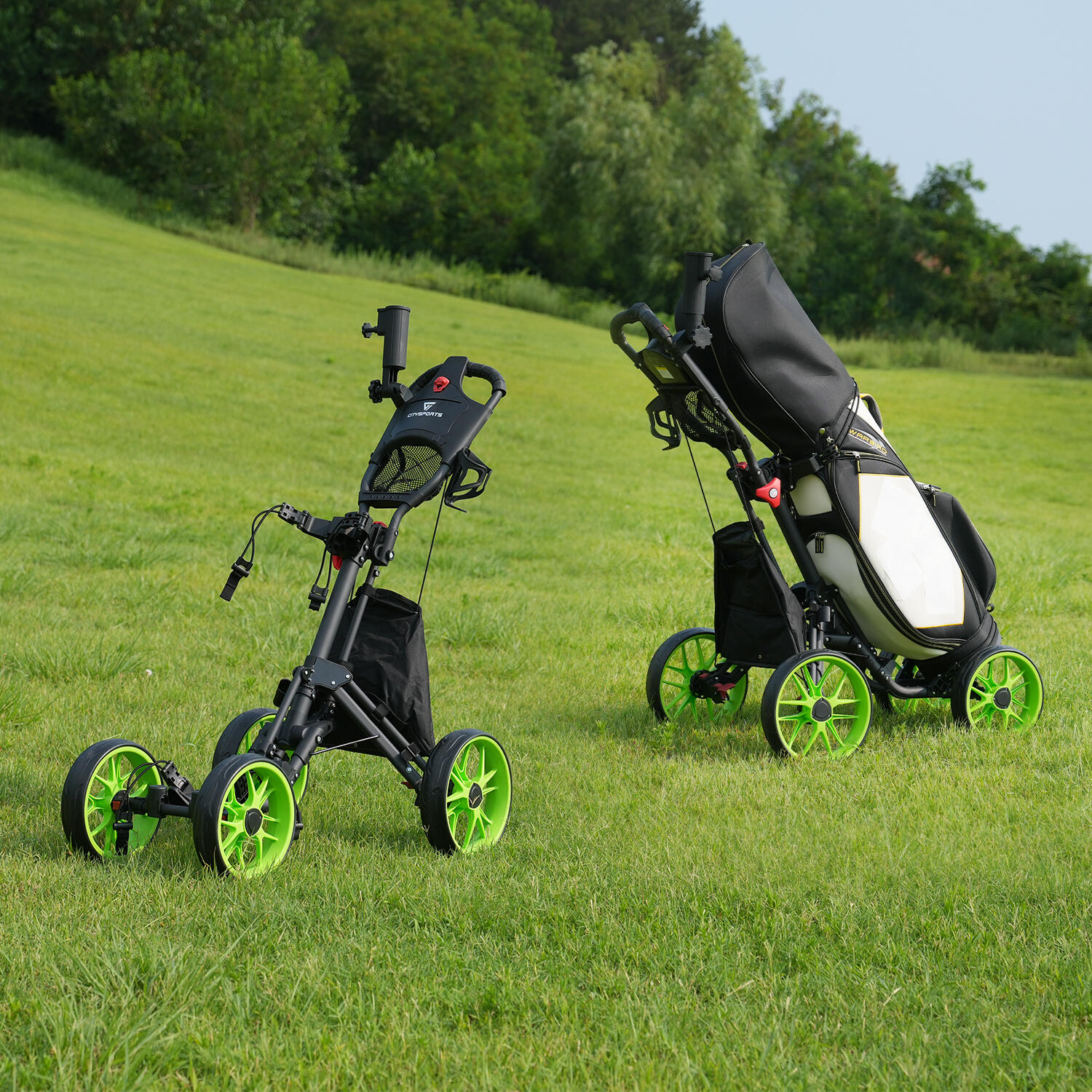 Golfový vozík se 4 kolečky BC2 skládací 7/7