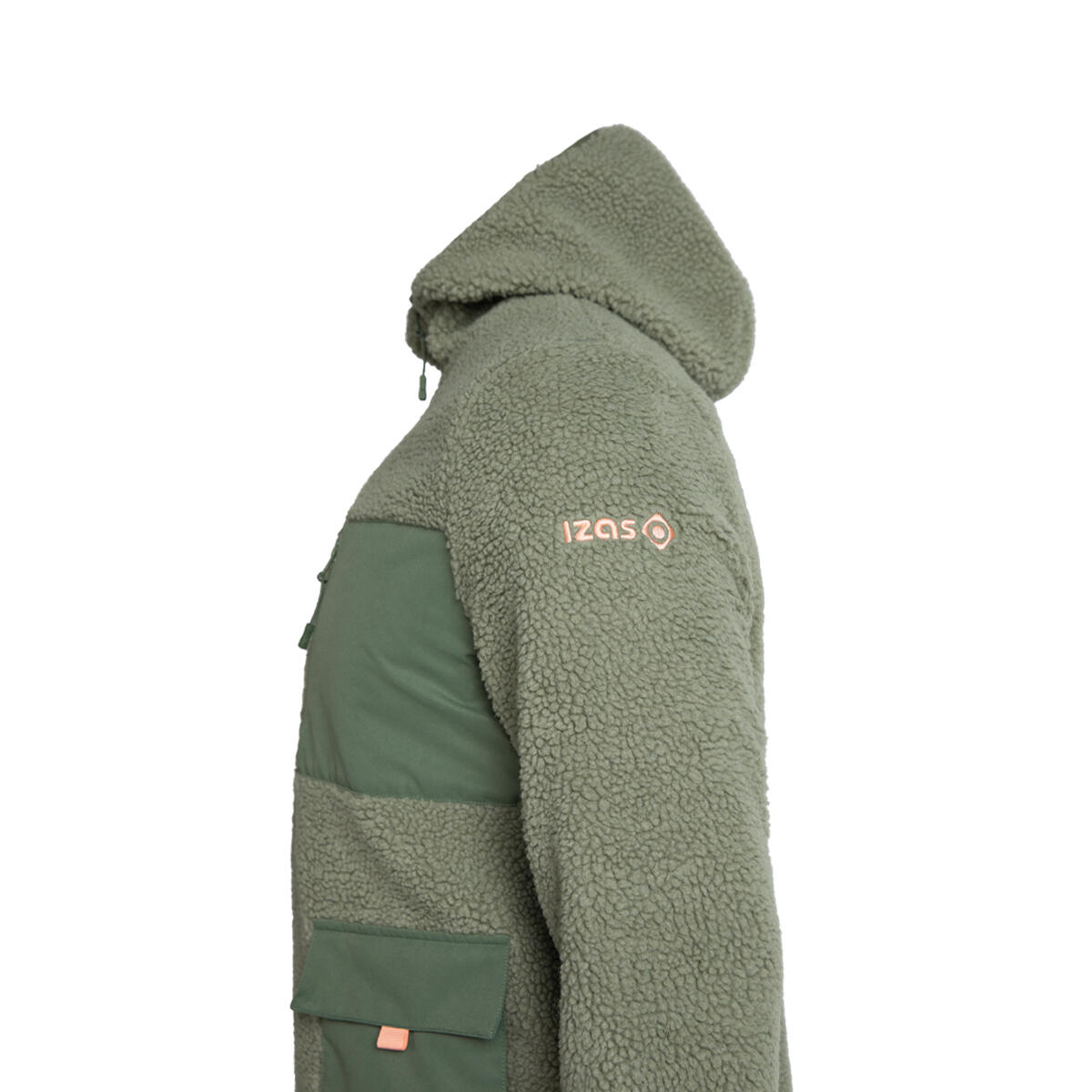 RENO unisex fleecejack met capuchon, lekker warm met functionele zakken 4/4