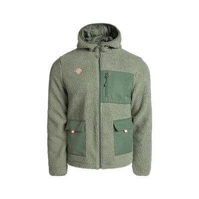 RENO giacca in pile unisex con cappuccio. calda e accogliente con tasche funzion