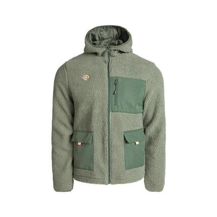 RENO Unisex-Fleecejacke mit Kapuze, warm und wärmend mit funktionellen Taschen