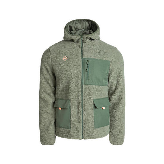 RENO giacca in pile unisex con cappuccio calda e accogliente con tasche funzion