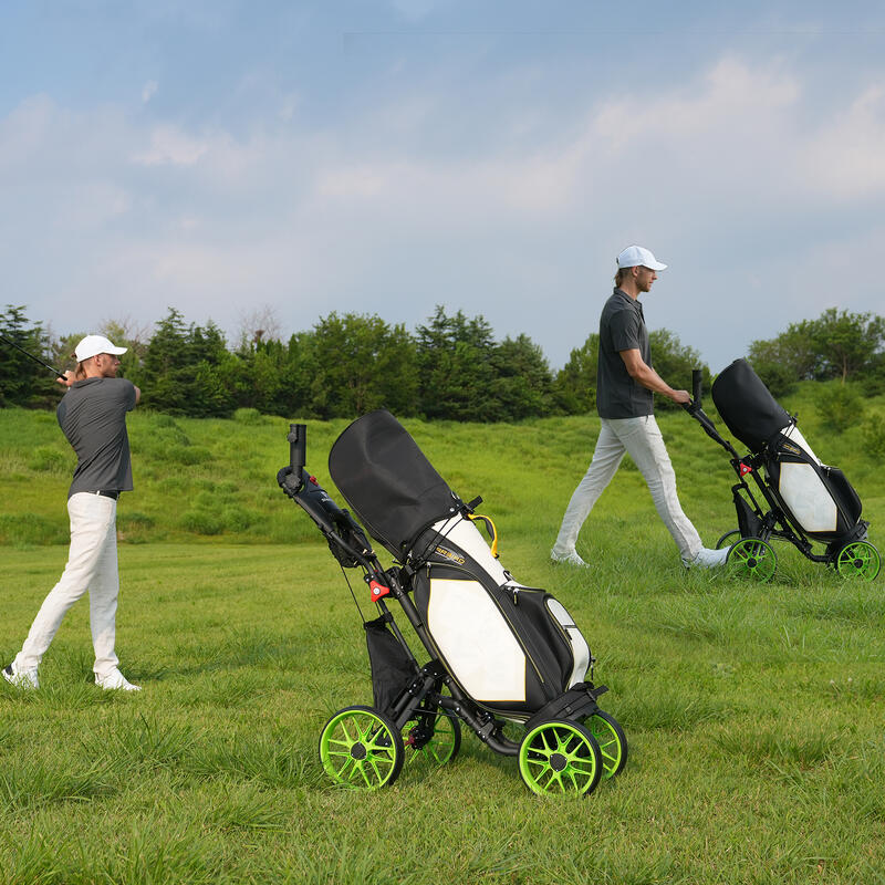 Cărucior de golf pliabil cu 4 roți,negru,BC2