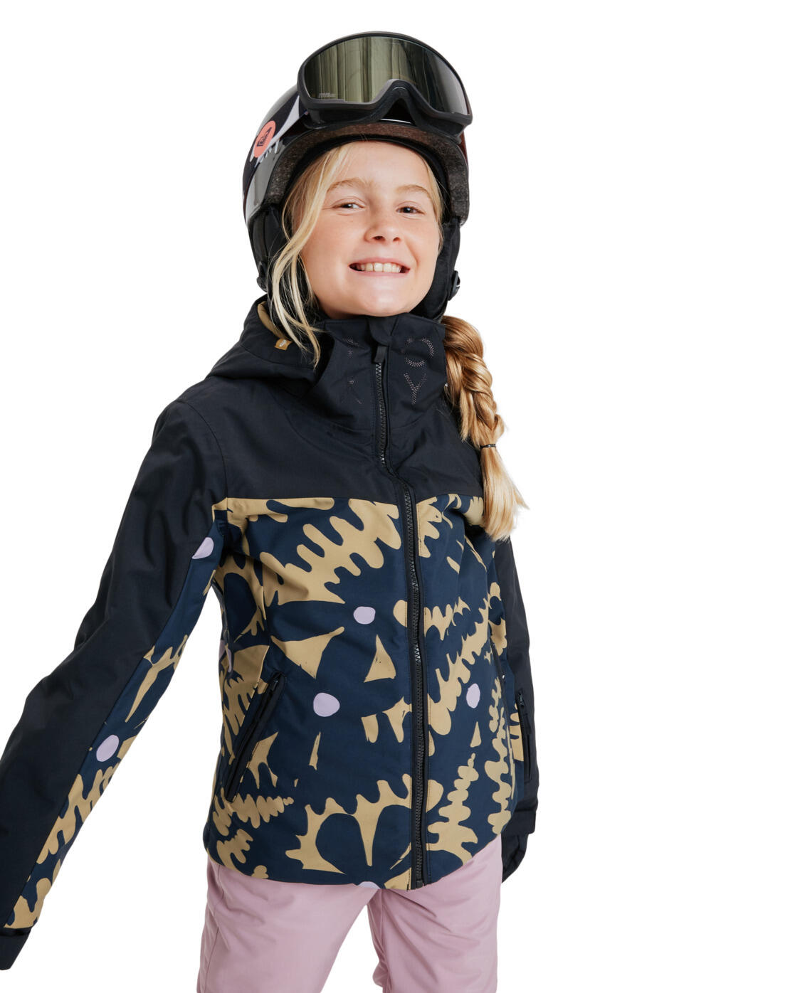 Veste de snow technique FREE JET BLOCK Beige Fille 3/4