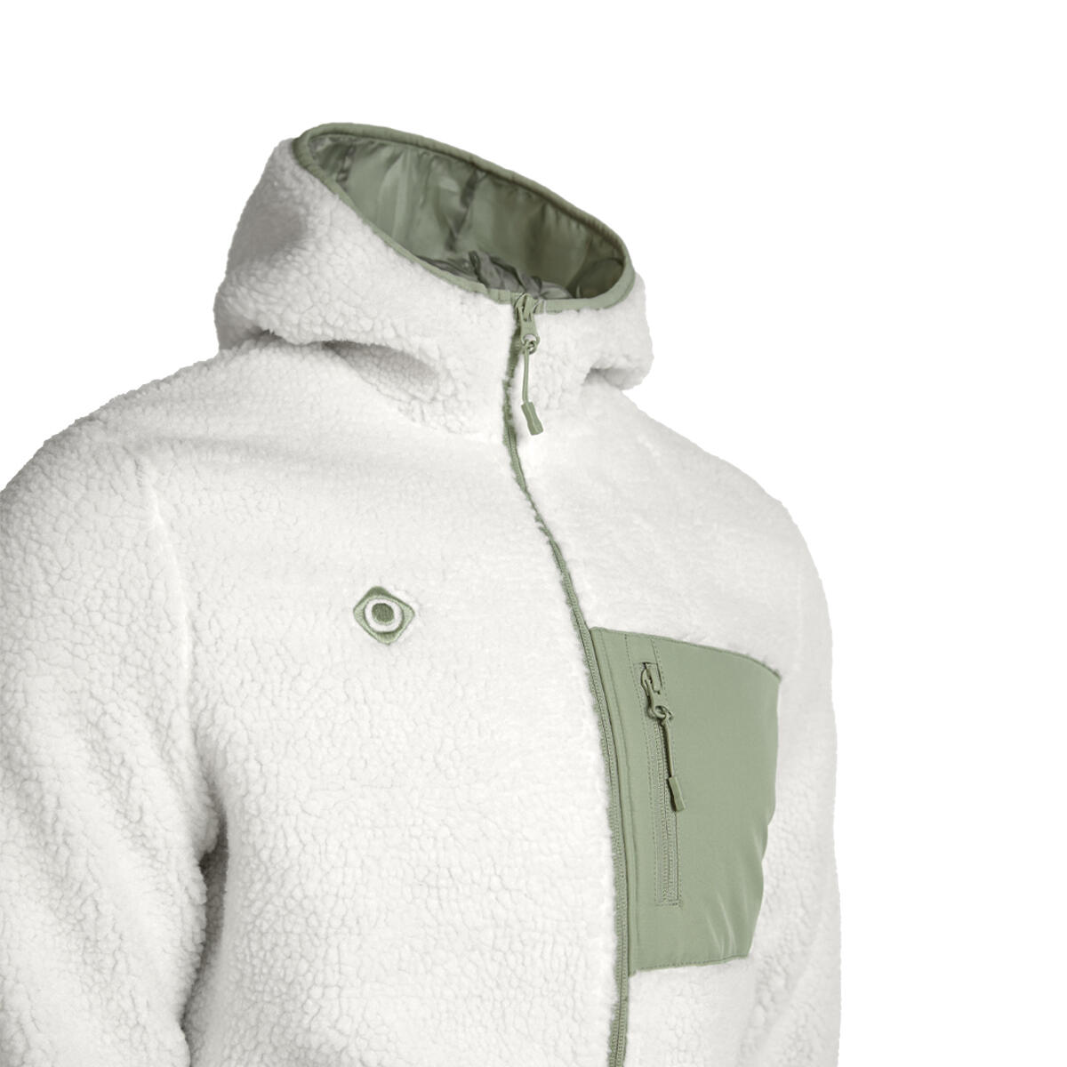 RENO Unisex-Fleecejacke mit Kapuze, warm und wärmend mit funktionellen Taschen 3/4