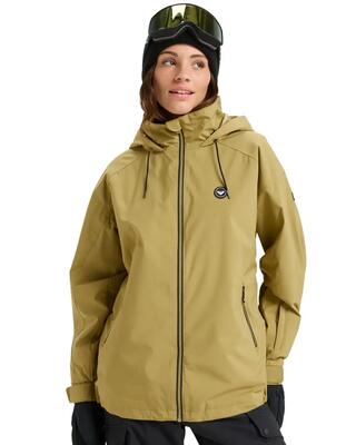Funktionelle snow-jacke landscape beige dames