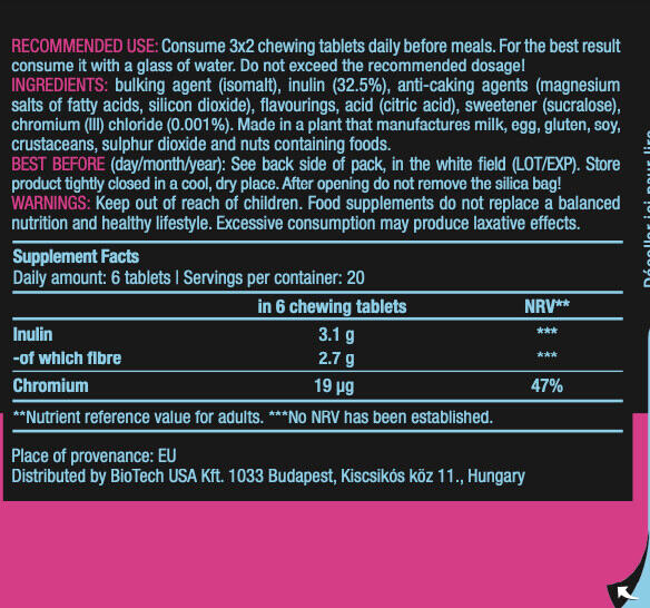 BioTechUSA Fiber Complex - Fibra Masticable 120 tabs 3/5
