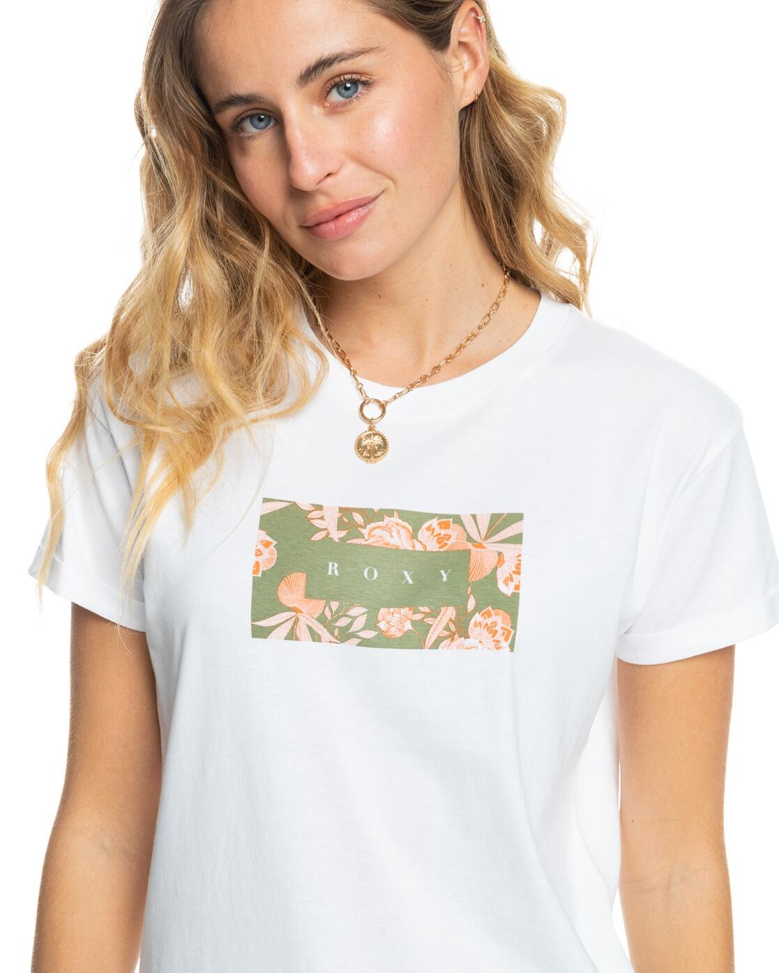 T-shirt met Korte mouw SPARKLE EVENING FLOWERS SQUARE Dames 4/4