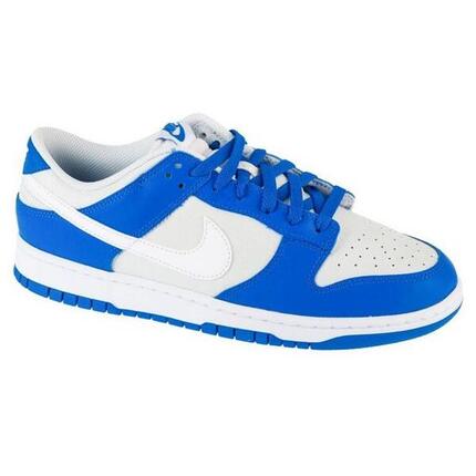 Zapatillas Deportivas de Cuero Dunk para Hombre Blanco, Azul