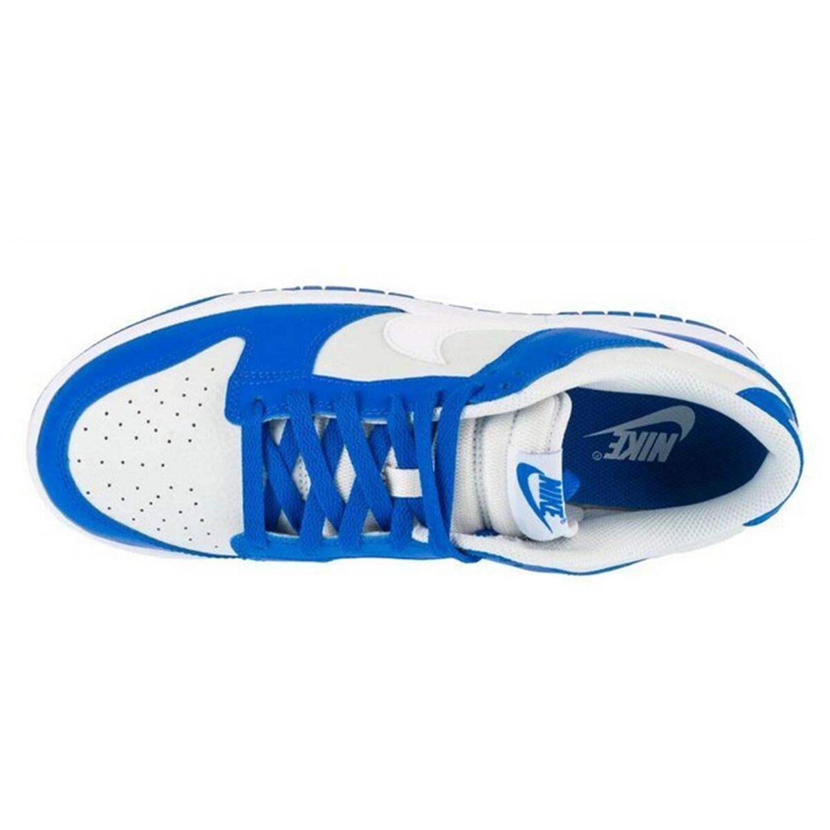 Scarpe Sportive Pelle Uomo Nike Dunk Bianco Blu 3/6
