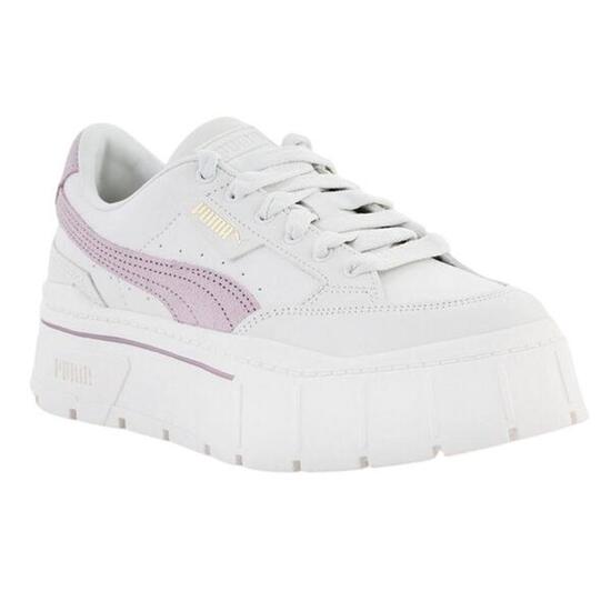 Zapatillas Deportivas de Cuero Mayze Stack para Mujer Blanco